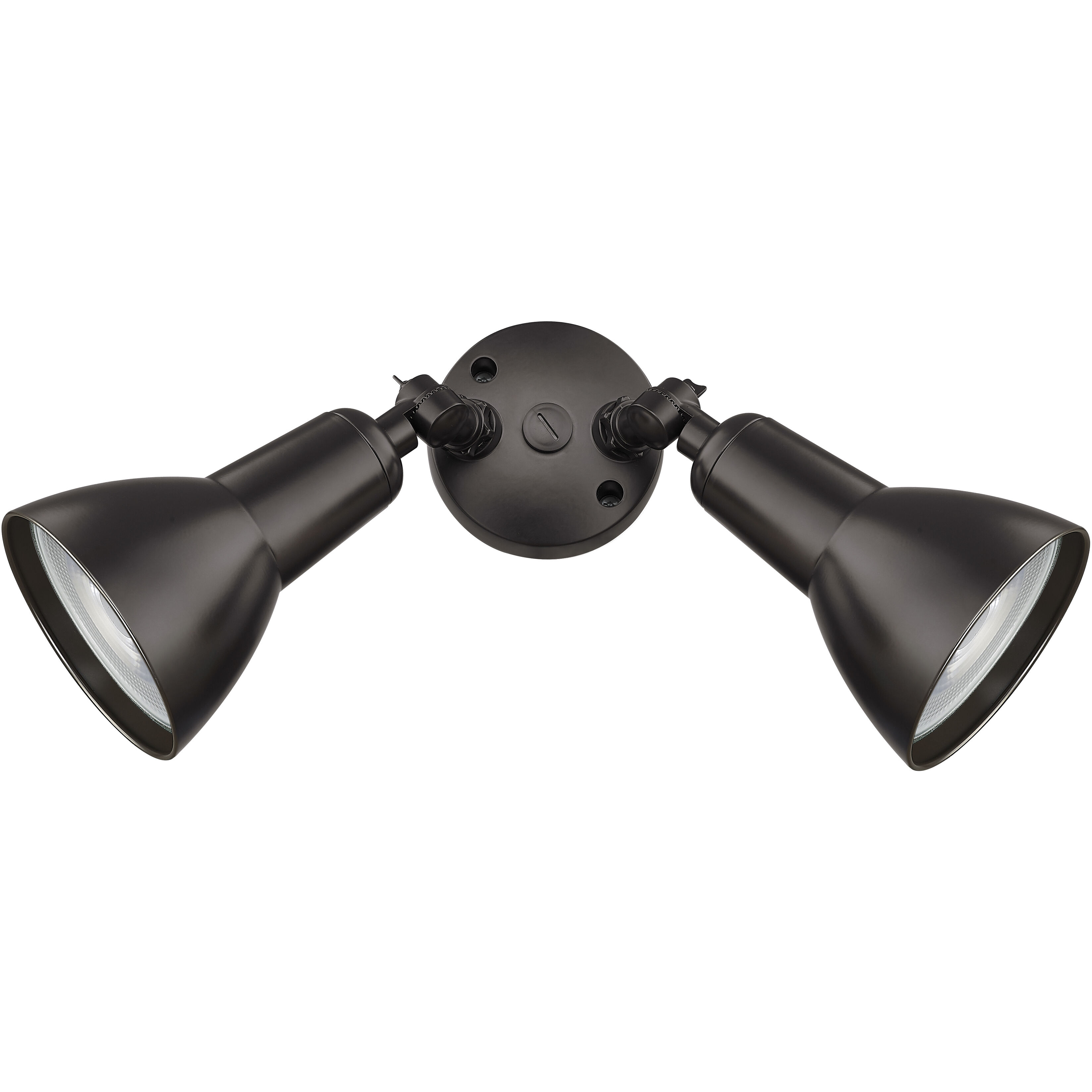 None 2 Light 16 inch Powder Coated Bronze Outdoor Security Flood Light